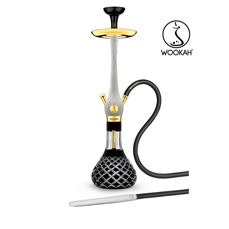 24K Gold-Plated WOOKAH Check Black White Nox Set