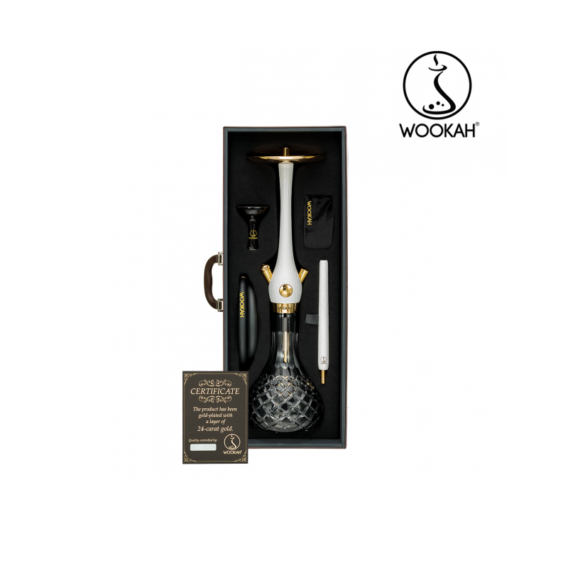 24K Gold-Plated WOOKAH Check Black White Nox Set
