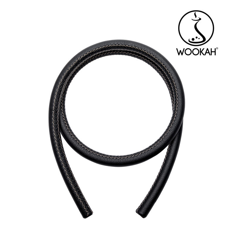 WOOKAH Black Leather Hose