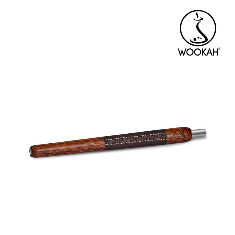 WOOKAH Wooden Mouthpiece Merbau Brown Leather